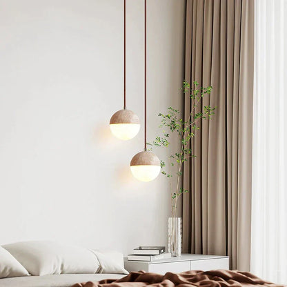 LED Pendant Lamp Made of Natural Stone – Modern Ambient Lighting