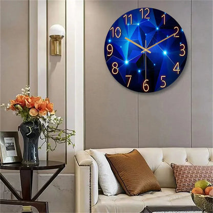 Modern Wall Clock - Geometric Glass Design - Stylish and Functional