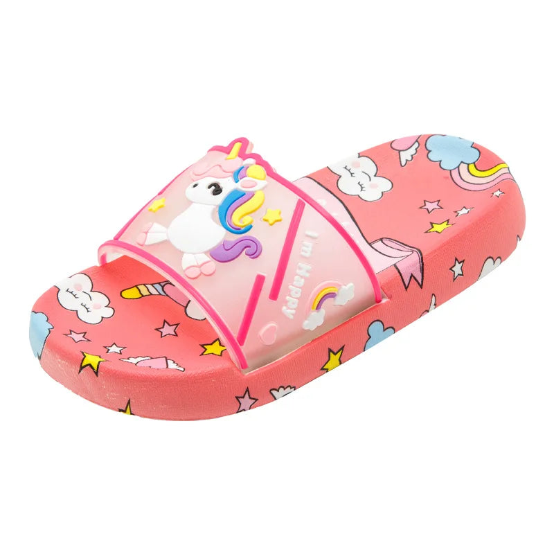 Ciabatte carine a forma di unicorno per bambini – Ideali per gli interni e il bagno