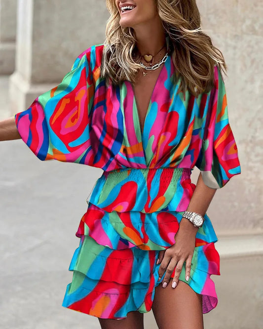 Vestido elegante con hermoso estampado - Gail