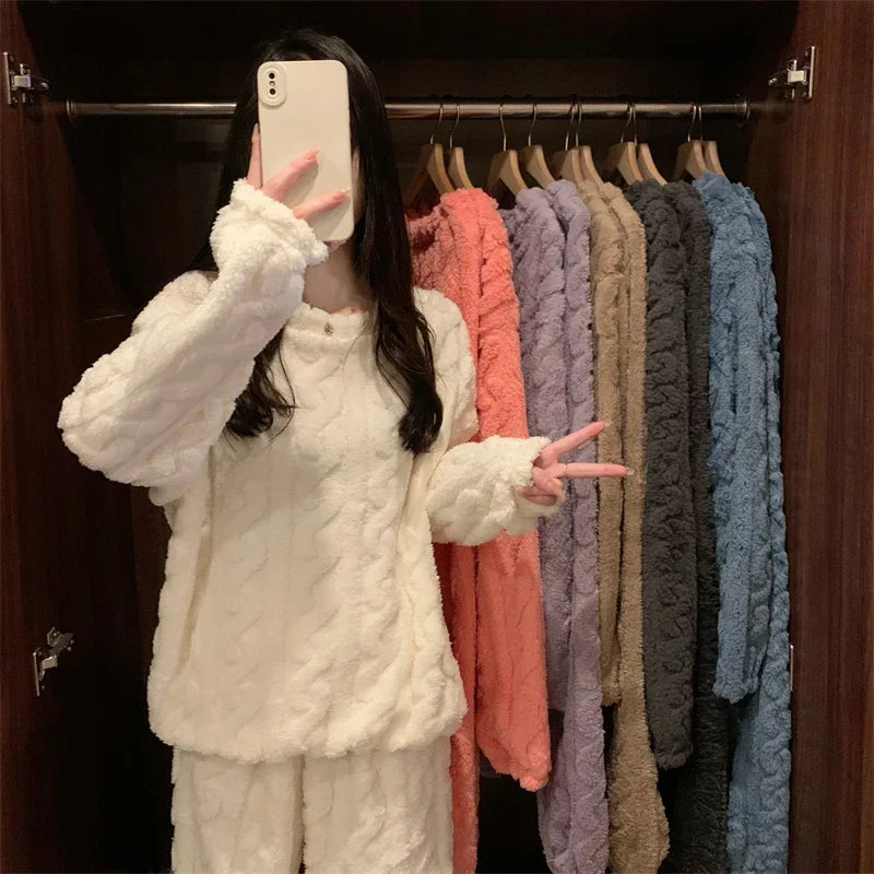 Ultra-soft fleece pyjamas for women - Tali