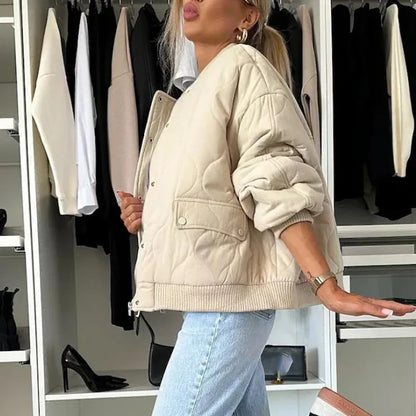 Elin - Trendy Padded Bomber Jacket