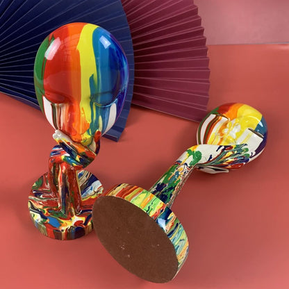 VibrantVisage - Colourful Face Sculpture