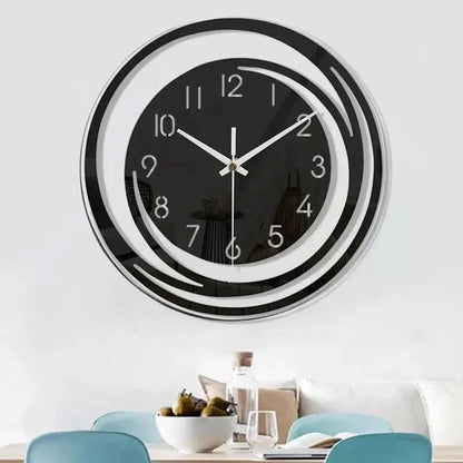 Ceas de perete modern, cu design minimalist circular și mecanism silențios