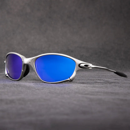 Gafas de sol deportivas polarizadas - montura metálica con lentes rojas