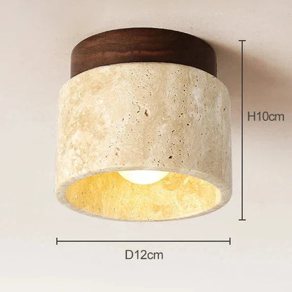 LED Ceiling Lamp Travertine - Retro & Modern Design