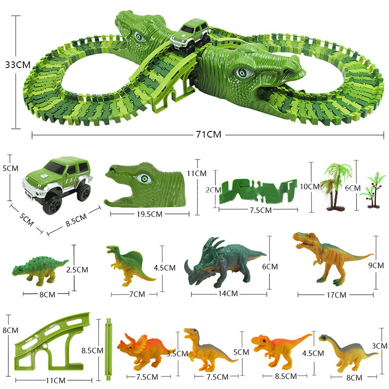 DinoTrack - Súprava dinosaurov - dráha s 360-stupňovou zákrutou