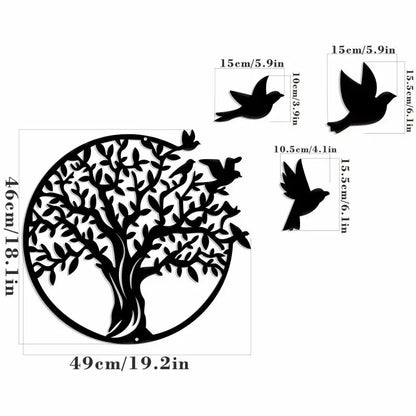 Nature's Harmony Wall Decoration – Tree and Birds