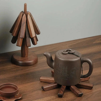 Walnut Wooden Placemat Set