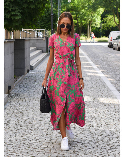 Summer Maxi Dress with Flowers - Linda