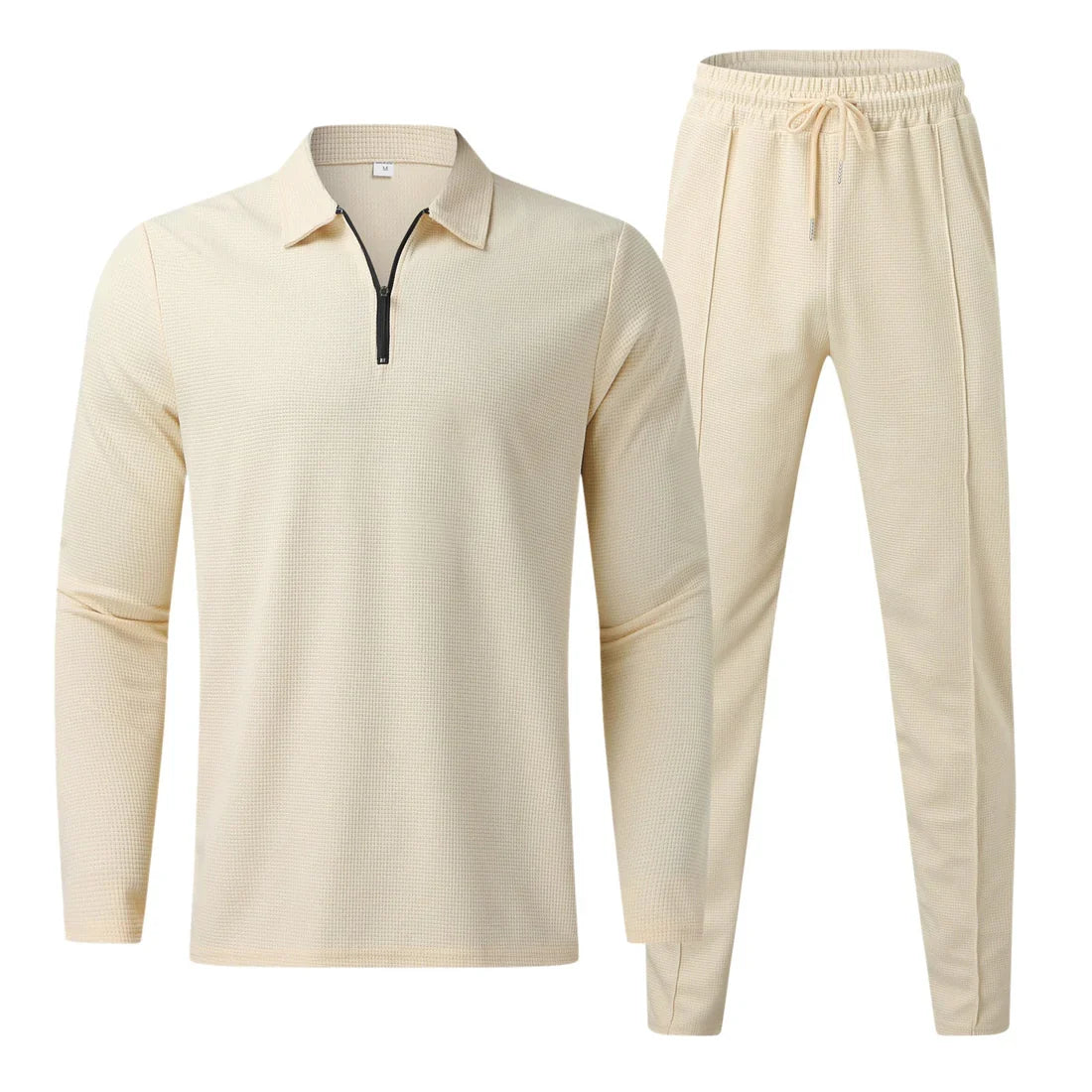 Chándal elegante para hombre con mangas largas y cremallera