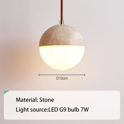 LED Pendant Lamp Made of Natural Stone – Modern Ambient Lighting