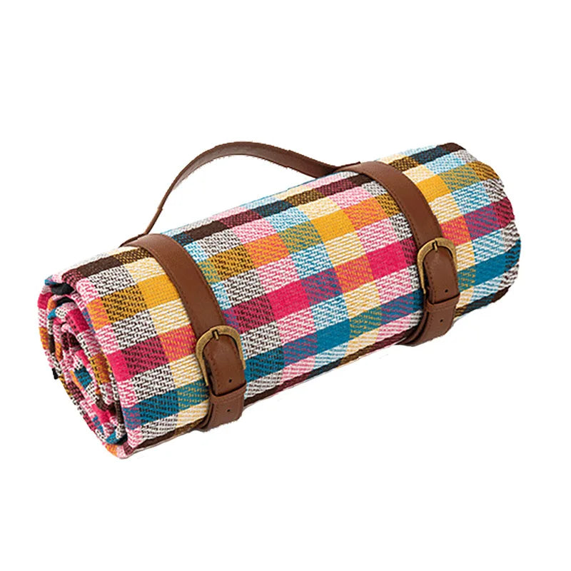 Coperta da picnic impermeabile con motivo a quadri e comoda imbottitura in schiuma