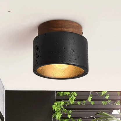 LED stropné svietidlo s travertínovým dizajnom