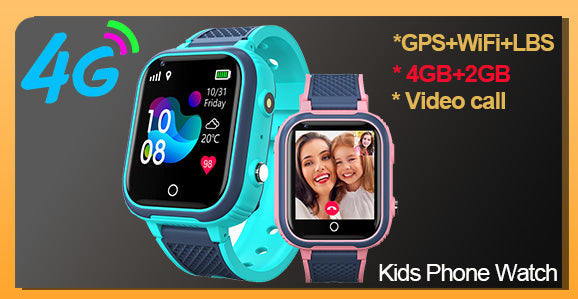 Lasten GPS-kello GPS-, Wi-Fi- ja videopuheluominaisuuksilla