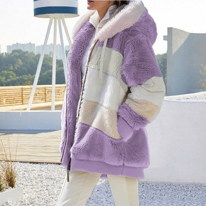 Gilet morbido e soffice con cappuccio da donna - Farra