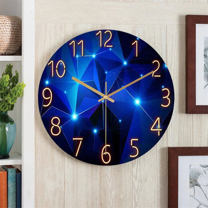 Modern Wall Clock - Geometric Glass Design - Stylish and Functional