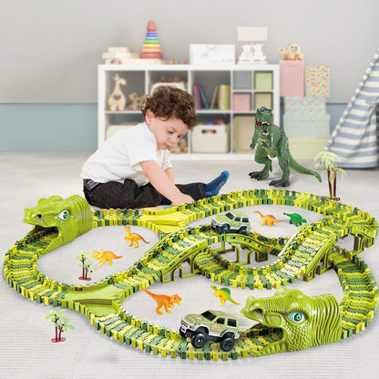 DinoTrack - Súprava dinosaurov - dráha s 360-stupňovou zákrutou