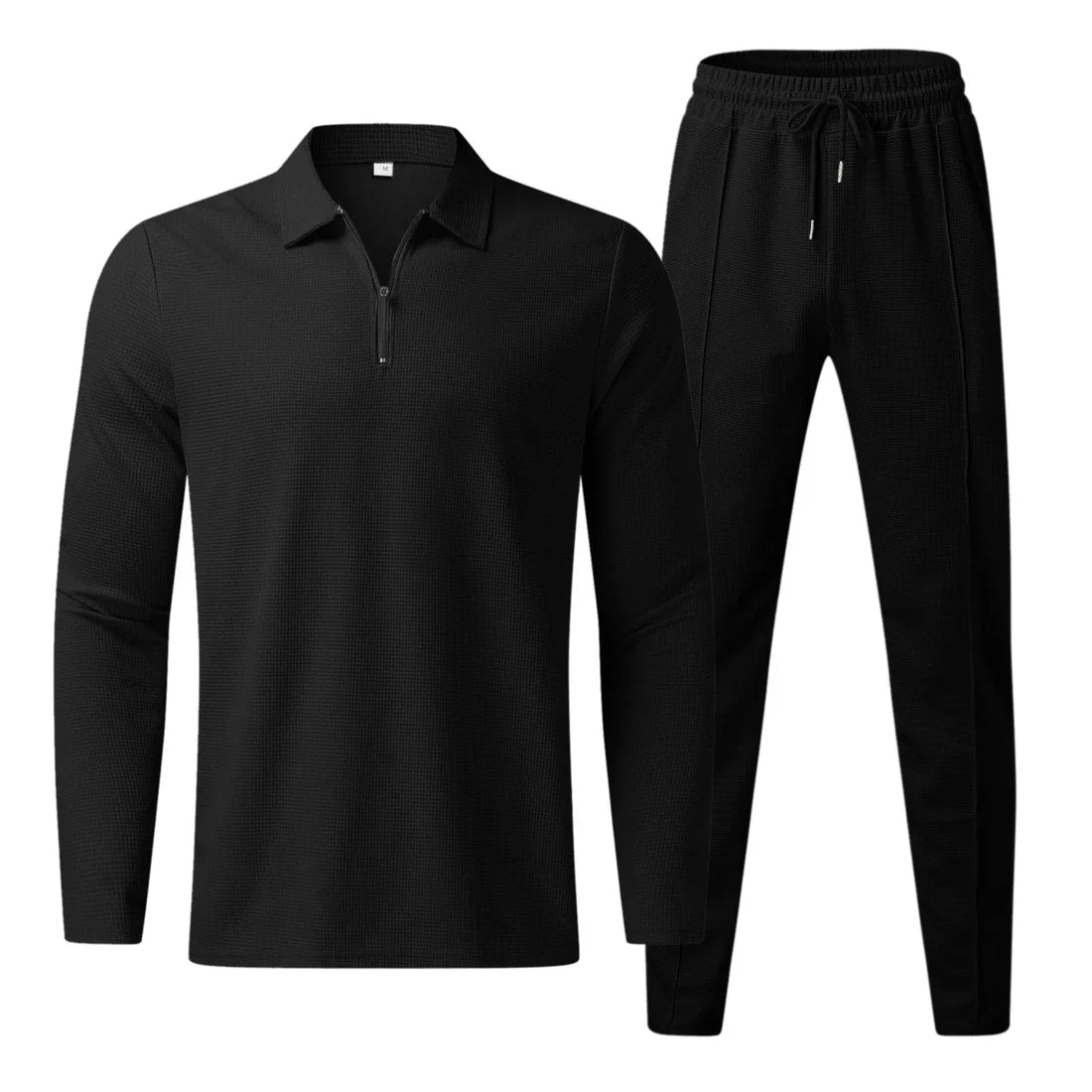 Chándal elegante para hombre con mangas largas y cremallera