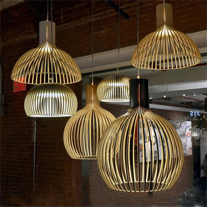 Lampada a sospensione Natura Orb – Design organico in legno per interni accoglienti