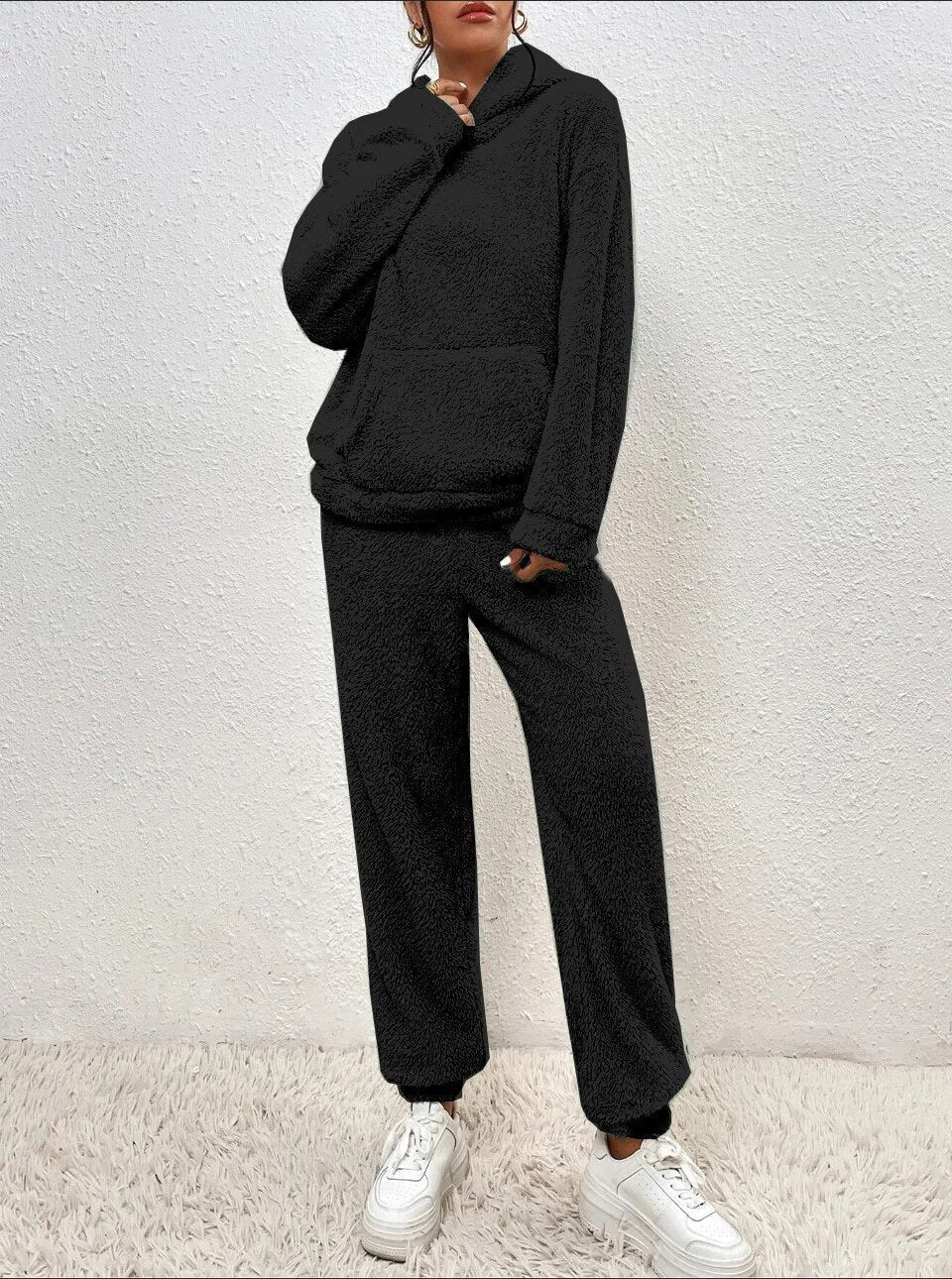 Ultra-Comfortable Teddy Loungewear with Hood - Lara