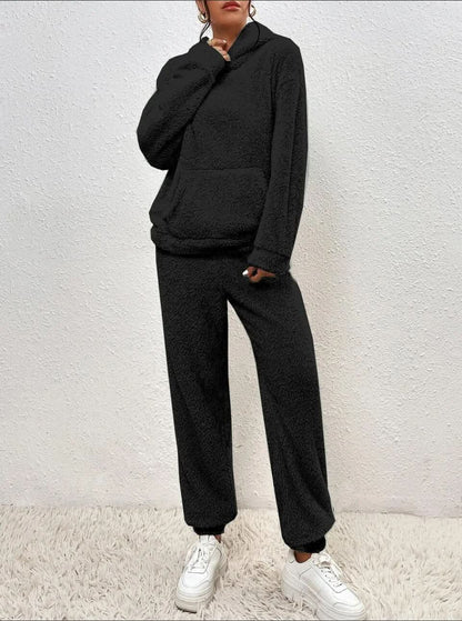 Soft Teddy Loungewear Hoodie and Jogging Set for Women
