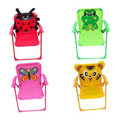 Cadeira dobrável para crianças com estampado de animais - leve e ideal para atividades ao ar livre