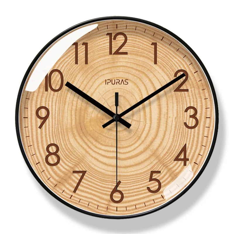 Reloj de pared de madera TimeWisp – Silencioso y elegante