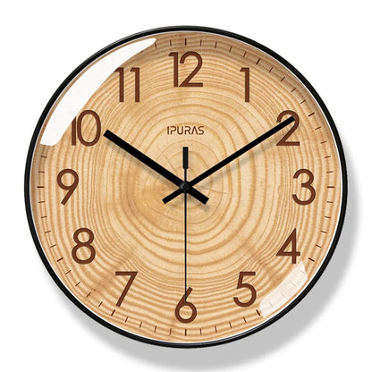 Reloj de pared de madera TimeWisp – Silencioso y elegante