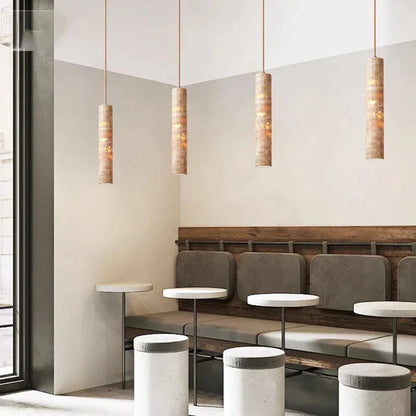 Luxe Cream Marble Pendant Lamp – Elegant and Modern Design