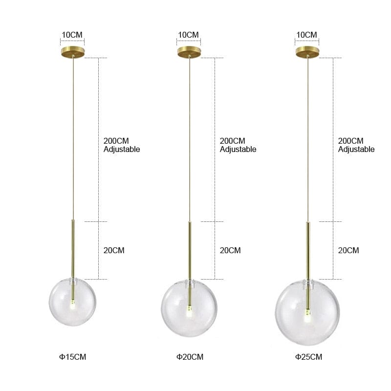 Scandinavian Glass Pendant Lamp - Minimalistic and Modern