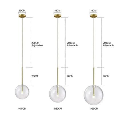 Scandinavian Glass Pendant Lamp - Minimalistic and Modern