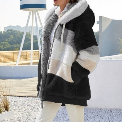 Gilet morbido e soffice con cappuccio da donna - Farra