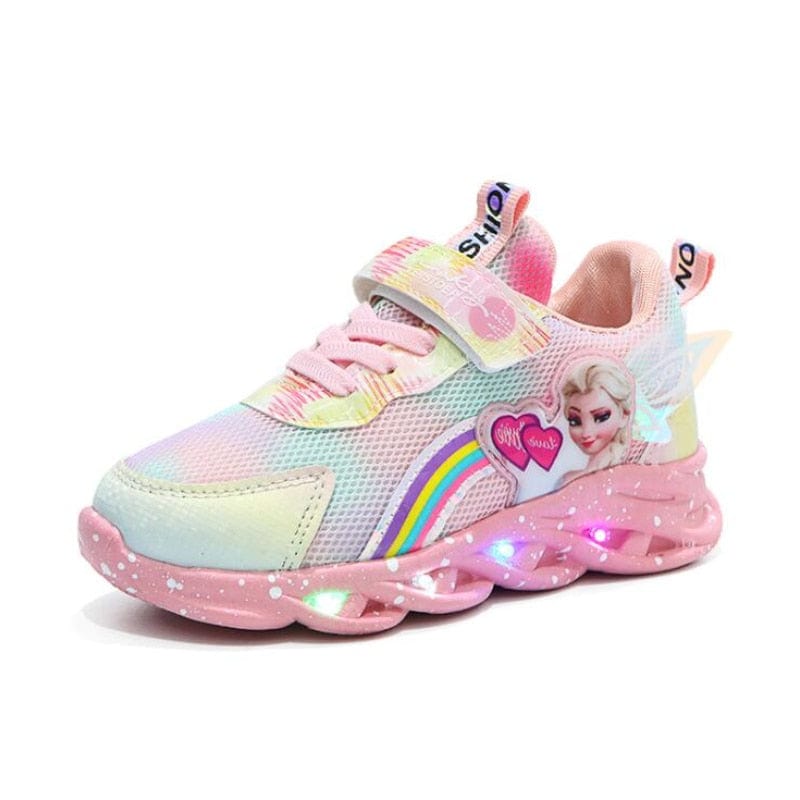 Sneakers glitterate arcobaleno - Scarpe LED per bambini avventurieri