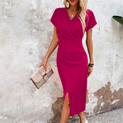 Casual Mini Dress with V-Neck for Women