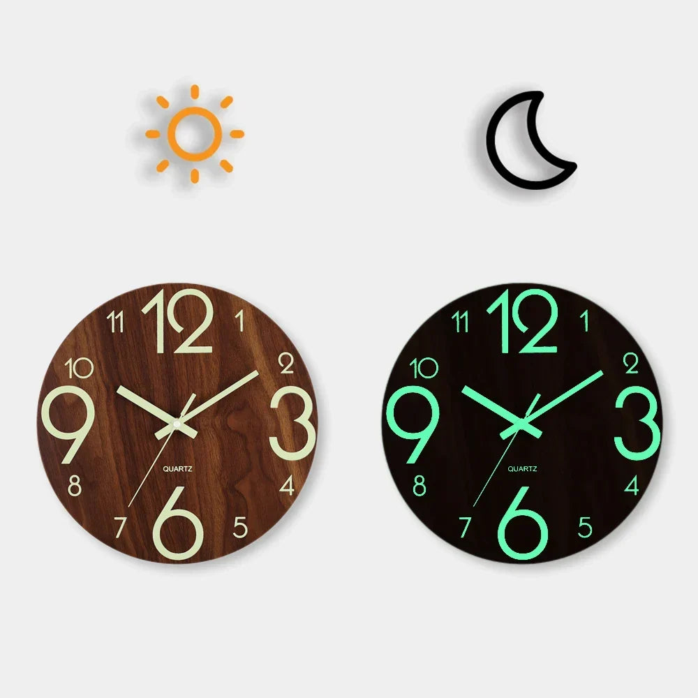 Orologio da parete fosforescente - Elegante e pratico