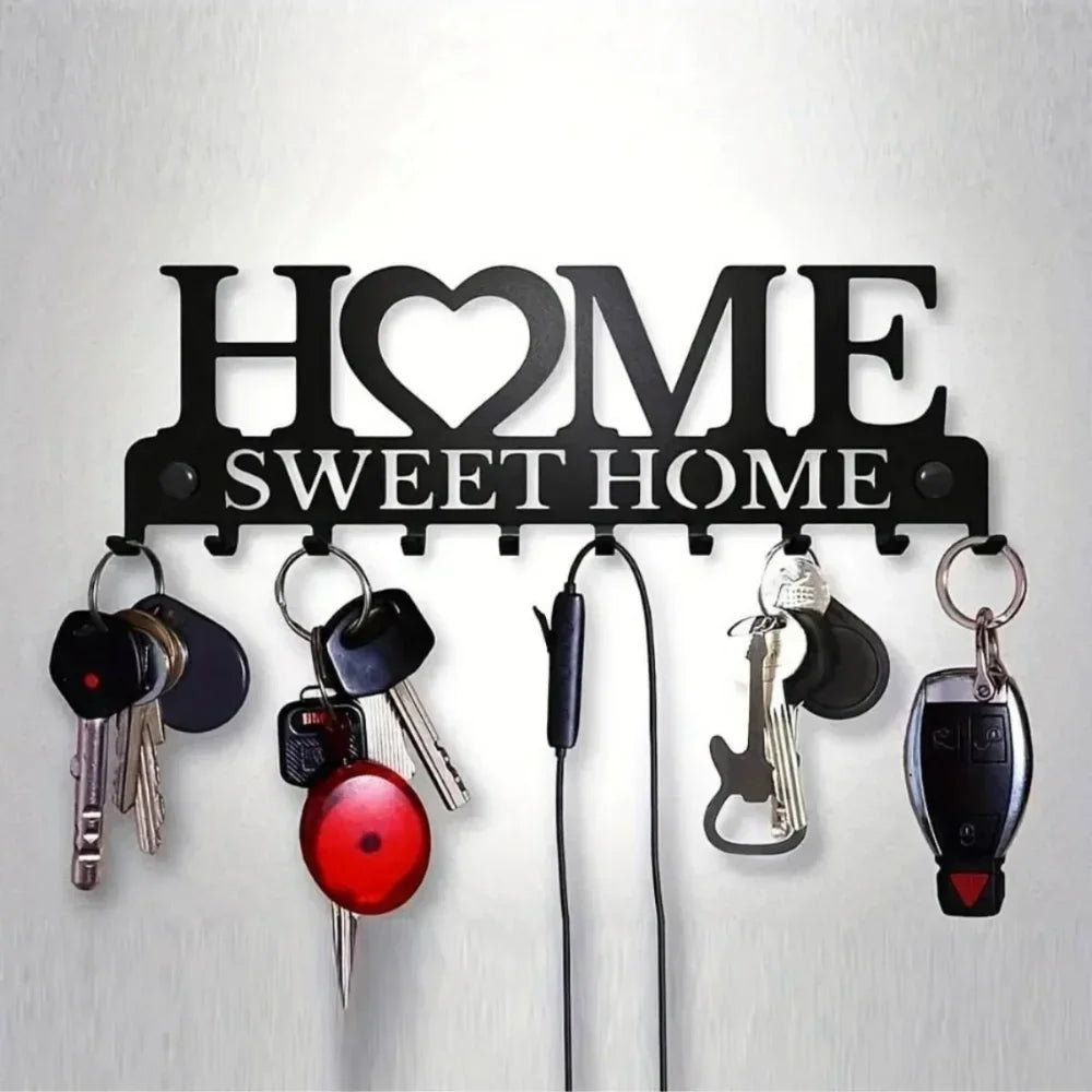 Elegant Wall-Mounted Key Holder - Stylish Solution for Keys and Accessories