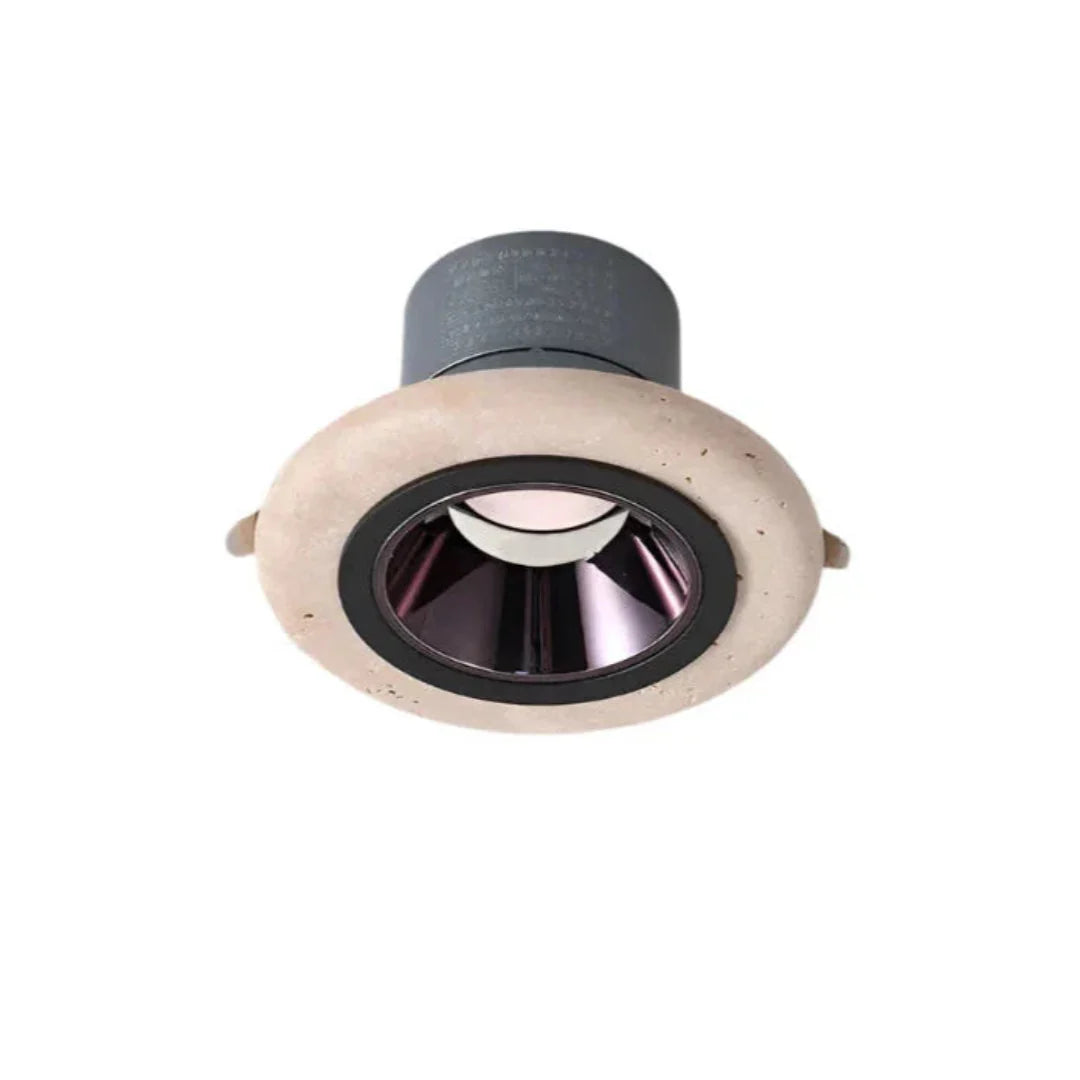Round Built-in LED Spot Travertine - Luxurious & Energy Efficient