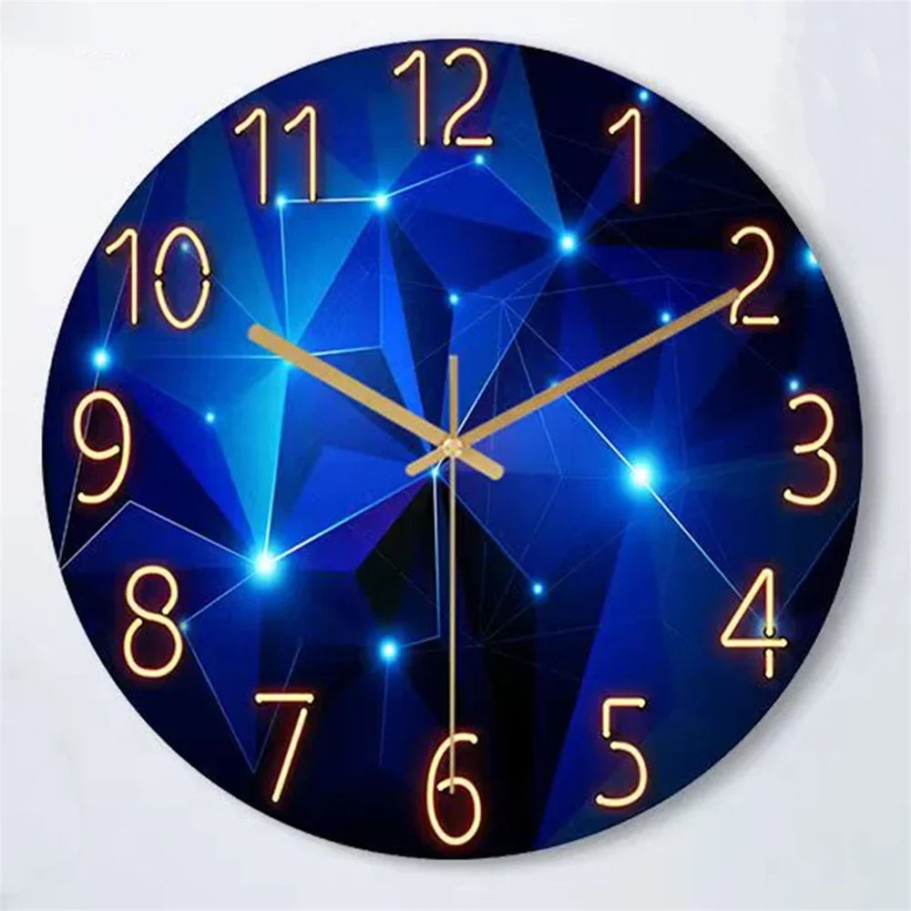 Modern Wall Clock - Geometric Glass Design - Stylish and Functional