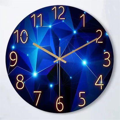 Modern Wall Clock - Geometric Glass Design - Stylish and Functional
