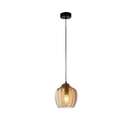 Lampă suspendată din sticlă ondulată, în stil nordic – Design elegant și modern