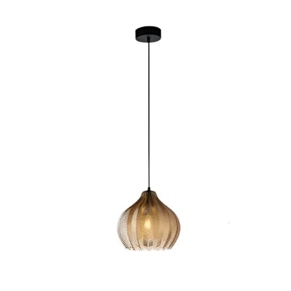 Lampă suspendată din sticlă ondulată, în stil nordic – Design elegant și modern