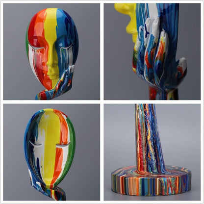 VibrantVisage - Colourful Face Sculpture