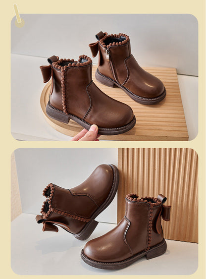 Leather Ankle Boots for Children with Zip – Comfortable Fit and Timeless Design