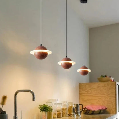 LED csillár csillag formában, travertin kivitelben – Modern, indusztriális függőlámpa