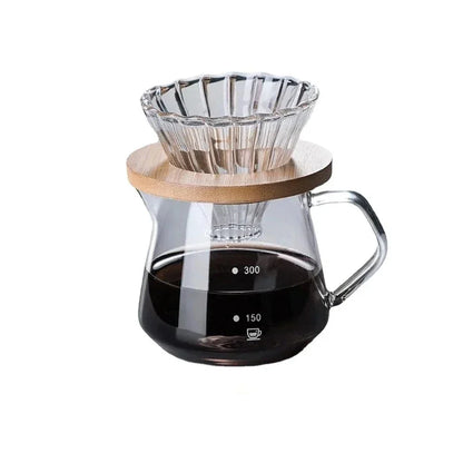 Set per caffè filtro - Supporto e caraffa in legno - Gusto perfetto