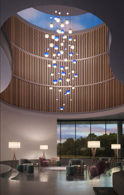 Lámpara colgante moderna con color degradado: eficiente y elegante