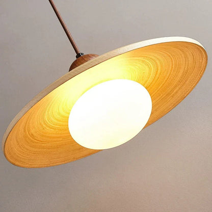 Bambusové závěsné LED svítidlo ve skandinávském retro stylu