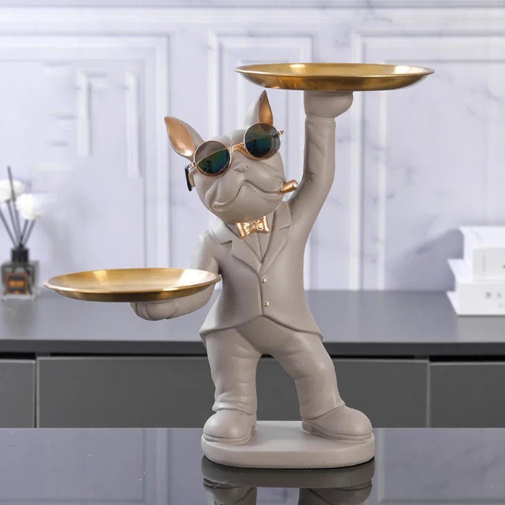 Statuetta chic a forma di cane - Decorazione giocosa ed elegante