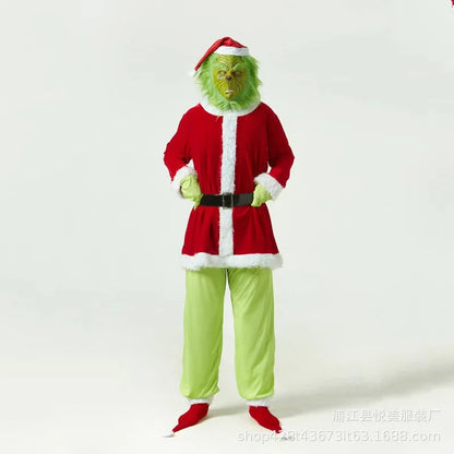 Costume natalizio del Grinch - Completo di accessori per un look festoso